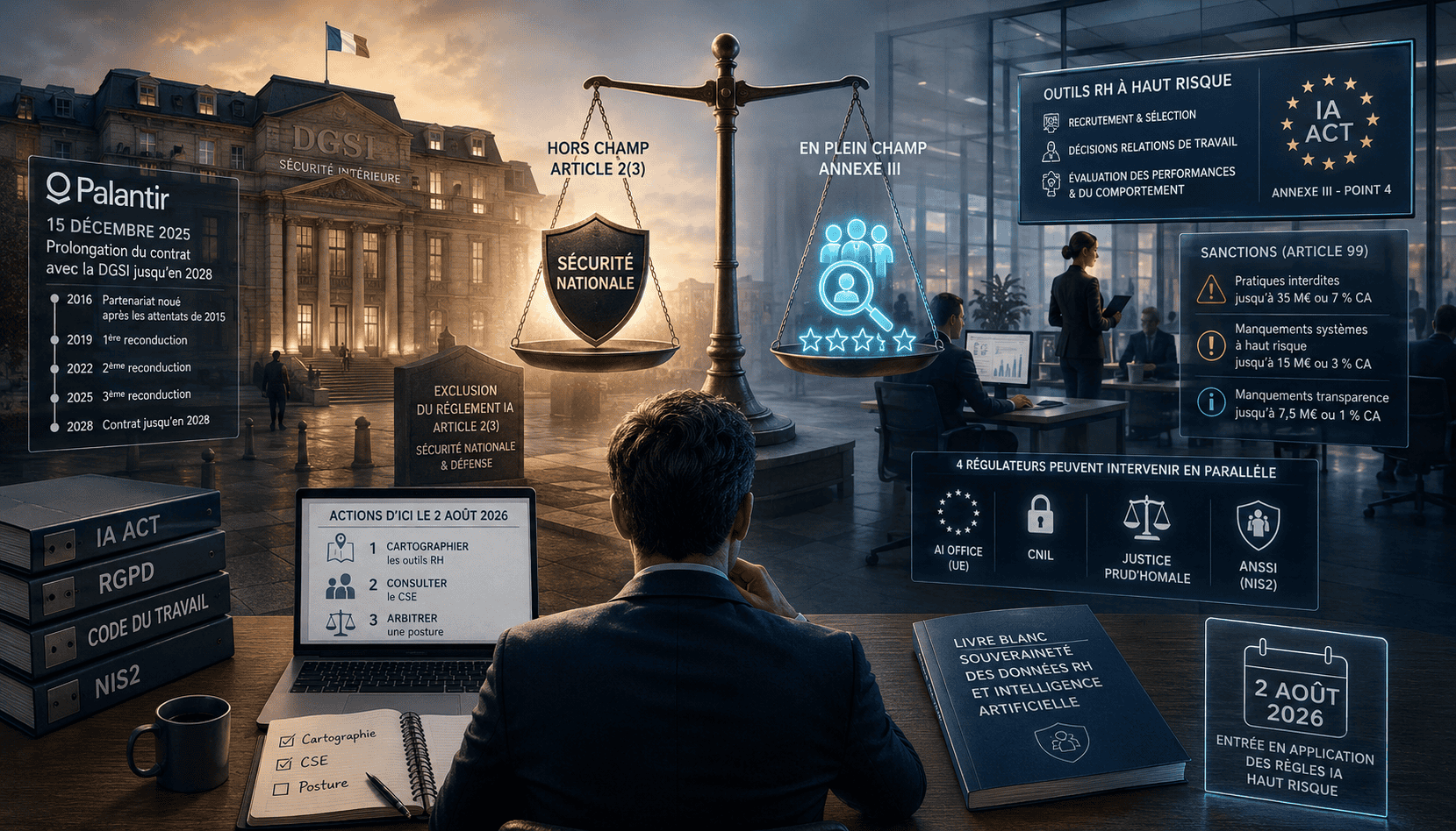 Règlement IA RH, échéance du 2 août 2026 pour les outils de ressources humaines